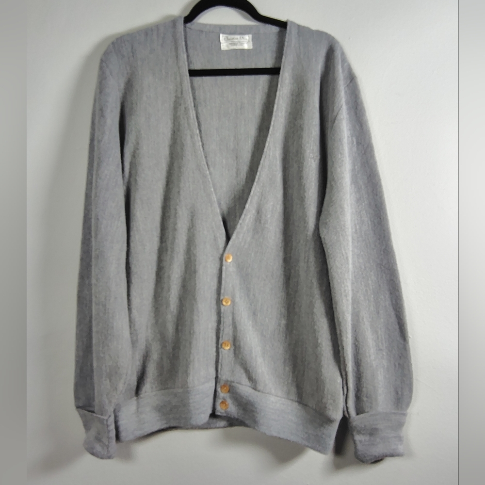 Dior Classic Gray Men's Cardigan Size L